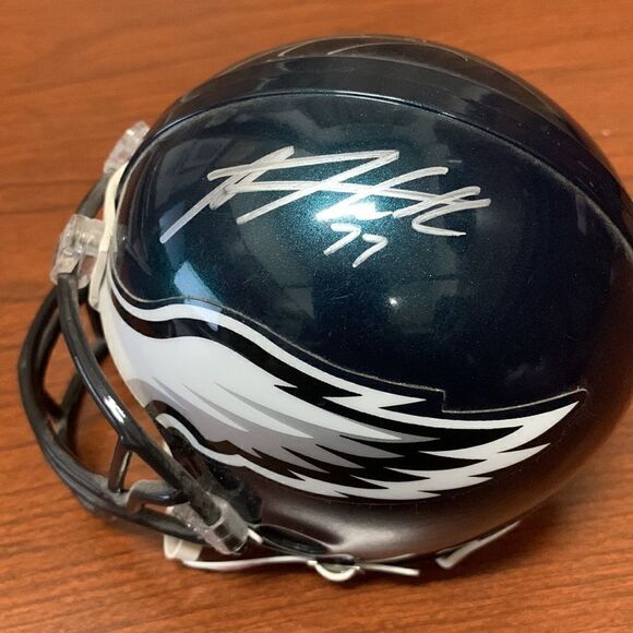 Philadelphia Eagles Autographed Mini Helmet Jamaal Jackson & Artis Hicks. - Picture 3 of 3